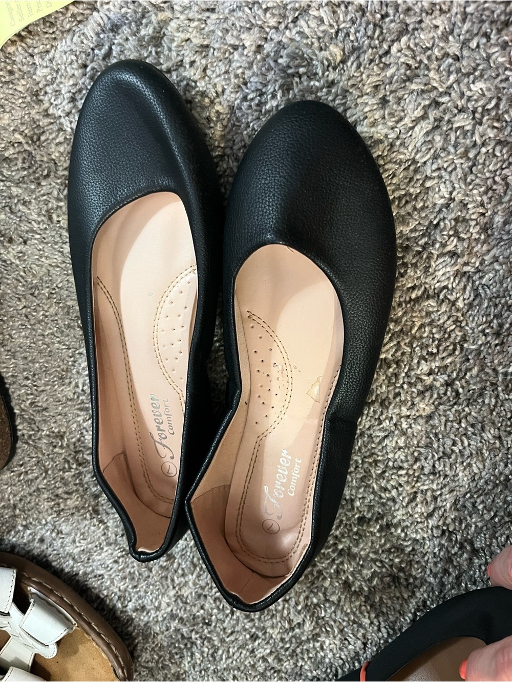 Forever Comfort Black Women's Classic Ballet Flats